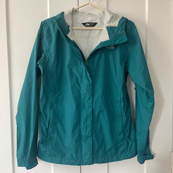 North Face Teal Rain Jacket - Picture 1 of 5